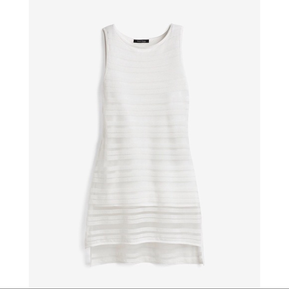 WHBM Layered Shadow Stripe Pullover Long Tank NWT - Picture 2 of 9